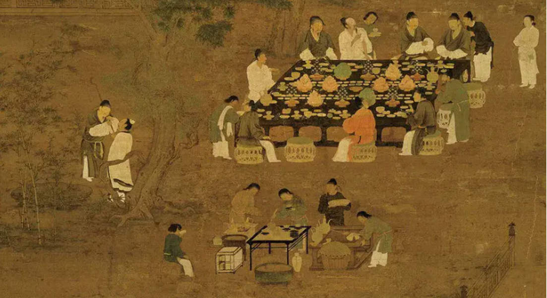 宋人“點(diǎn)茶”時的場景